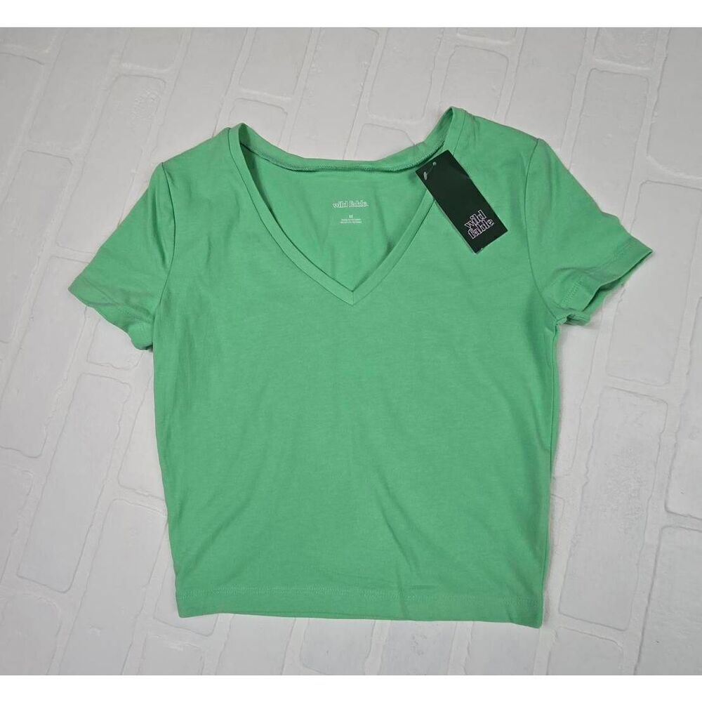 Wild Fable Mint Green Slim Fit Crop Top Medium